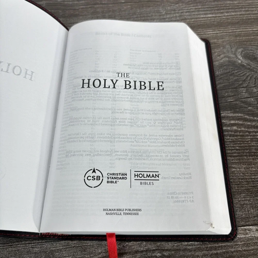 Holy Bible CSB Christian Standard Black Faux Leather UltraThin Reference Holman